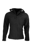Men's Black Hooded Softshell Jacket